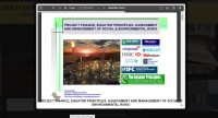 Image of PROJECT FINANCE, EQUATOR PRINCIPLES: ASSESSMENT AND MANAGEMENT OF SOCIAL & ENVIRONMENTAL RISKS