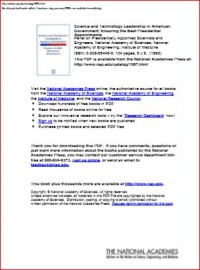 Image of Science and Technology Leadership in American Government: Ensuring the Best Presidential Appointments