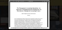 Image of The Management Accounting Simulation: An Approach To Bringing Decision Making Into An Introductory Managerial Accounting Course