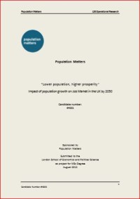 Image of ͞Lower  population,  higher  prosperity͟ Impact  of  population  growth on Job Market  in the UK  by 2050  