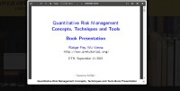 Image of Quantitative Risk Management Concepts, Techniques and Tools Book Presentation