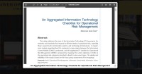 Image of An Aggregated Information Technology Checklist for Operational Risk Management