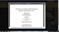 Image of Has the Basel Accord Improved Risk Management During the Global Financial Crisis?