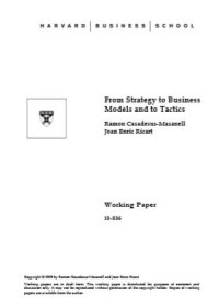 Image of From Strategy to Business Models and to Tactics