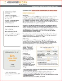 Image of GROUNDWORK OPEN SOURCE VS. HP SOFTWARE