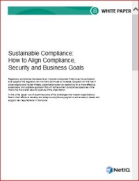 Image of Sustainable Compliance:  How to Align Compliance, Security and Business Goals