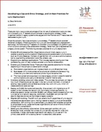 Image of Developing a Cap-and-Grow Strategy, and 14 Best Practices for Lync Deployment