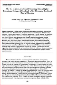 Image of The Use of Alternative Social Networking Sites in Higher Educational Settings