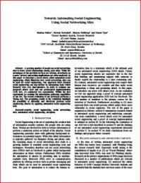 Image of Towards Automating Social Engineering Using Social Networking Sites