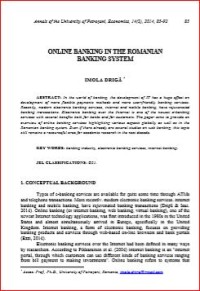 Image of ONLINE BANKING IN THE ROMANIAN BANKING SYSTEM