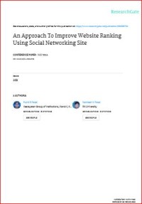 Image of An Approach To Improve Website Ranking Using Social Networking Site