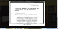 Image of THE NEXUS OF ENTERPRISE RISK MANAGEMENT AND VALUE CREATION: A SYSTEMATIC LITERATURE REVIEW