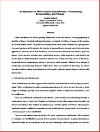 Image of The Dynamics of Web-based Social Networks: Membership, Relationships, and Change