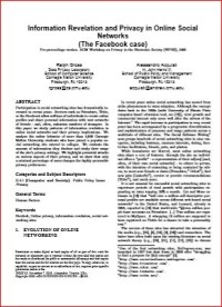 Image of Information Revelation and Privacy in Online Social Networks