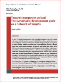 Image of Towards integration at last? The sustainable development goals as a network of targets