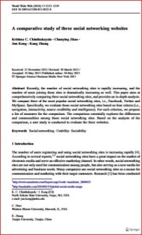 Image of A comparative study of three social networking websites
