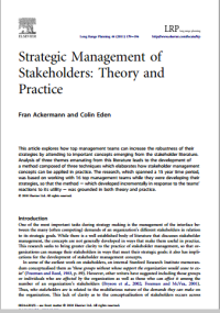 Image of Strategic Management of Stakeholders: Theory and Practice