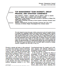 Image of TOP MANAGEMENT TEAM DIVERSITY, GROUP PROCESS, AND STRATEGIC CONSENSUS