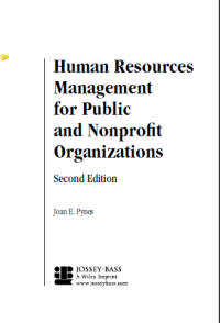 Image of Human Resources Management for Public and Nonprofit Organizations