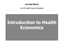 Image of Introduction to Health Economics