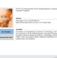 Image of STTR: An Assessment of the Small Business Technology Transfer Program