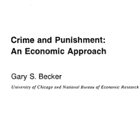 Image of Crime and Punishment: An Economic Approach