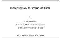 Image of Introduction to Value at Risk