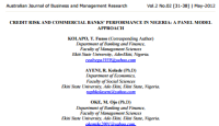 Image of CREDIT RISK AND COMMERCIAL BANKS’ PERFORMANCE IN NIGERIA: A PANEL MODEL APPROACH