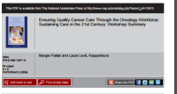 Image of Ensuring Quality Cancer Care Through the Oncology Workforce