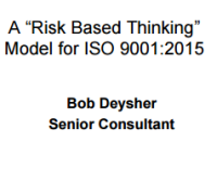 Image of A “Risk Based Thinking”
Model for ISO 9001:2015