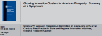 Image of Growing Innovation Clusters for American Prosperity: Summary of a Symposium