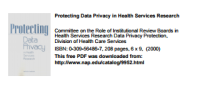 Image of Protecting Data Privacy in Health Services Research