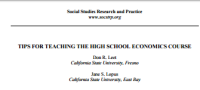 Image of TIPS FOR TEACHING THE HIGH SCHOOL ECONOMICS COURSE