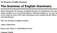 Image of The Grammar of English Grammars