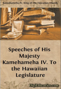 Image of SPEECHES OF HIS MAJESTY KAMEHAMEHA IV