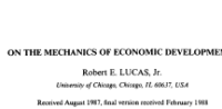 Image of ON THE MECHANICS OF ECONOMIC DEVELOPMENT
