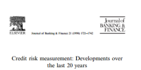 Image of Credit risk measurement: Developments over
the last 20 years