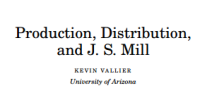 Image of Production, Distribution, and J. S. Mill