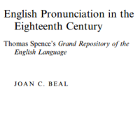 Image of English Pronunciation in the Eighteenth Century