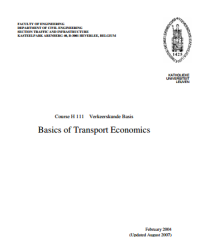Image of Basics of Transport Economics