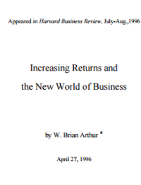 Image of Increasing Returns and the New World of Business