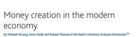 Image of Money creation in the modern economy