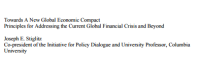 Image of Principles for Addressing the Current Global Financial Crisis and Beyond