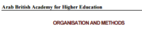 Image of ORGANISATION AND METHODS