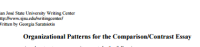 Image of Organizational Patterns for the Comparison/Contrast Essay