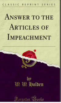 Image of Answer to the Articles of Impeachment