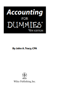 Image of Accounting FOR DUMMIES