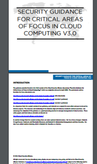 Image of SECURITY GUIDANCE FOR CRITICAL AREAS OF FOCUS IN CLOUD COMPUTING