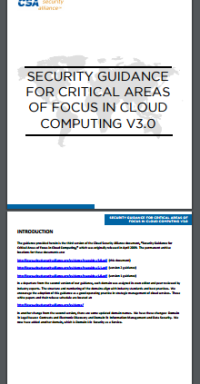 Image of SECURITY GUIDANCE FOR CRITICAL AREAS OF FOCUS IN CLOUD COMPUTING V3.0