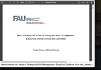 Image of Determinants and Value of Enterprise Risk Management: Empirical Evidence from the Literature